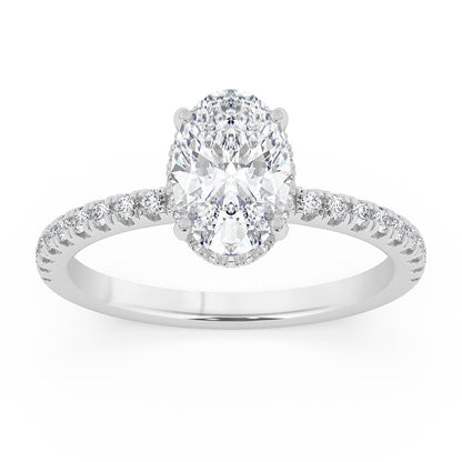 Hidden Halo Engagement Ring 0.40 ctw