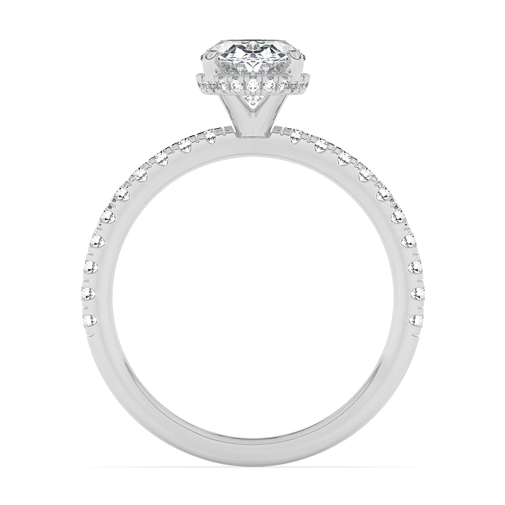 Hidden Halo Engagement Ring 0.40 ctw