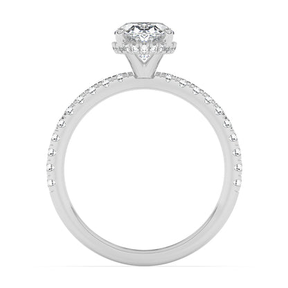 Hidden Halo Engagement Ring 0.40 ctw