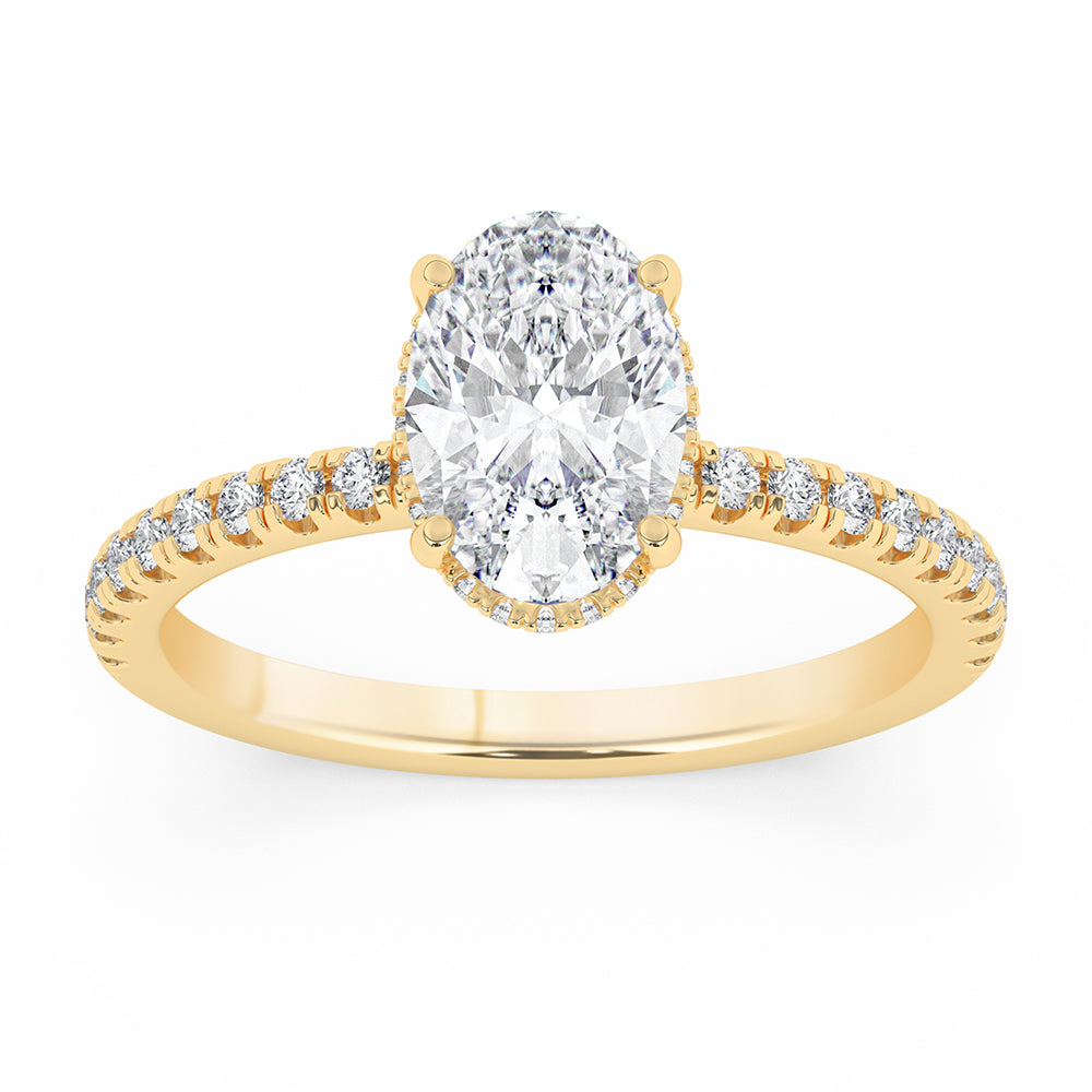 Hidden Halo Engagement Ring 0.40 ctw