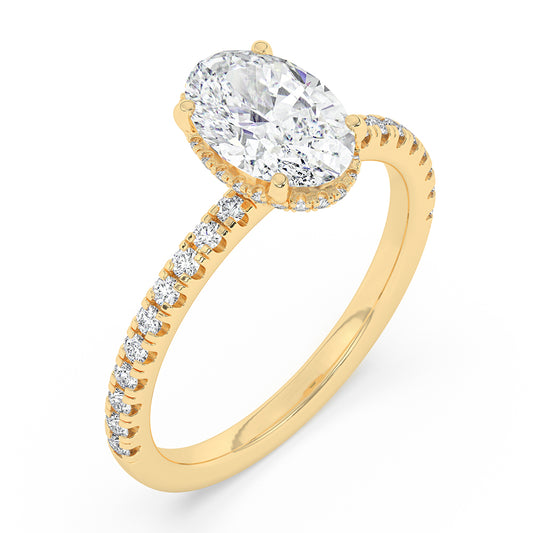 Hidden Halo Engagement Ring 0.40 ctw