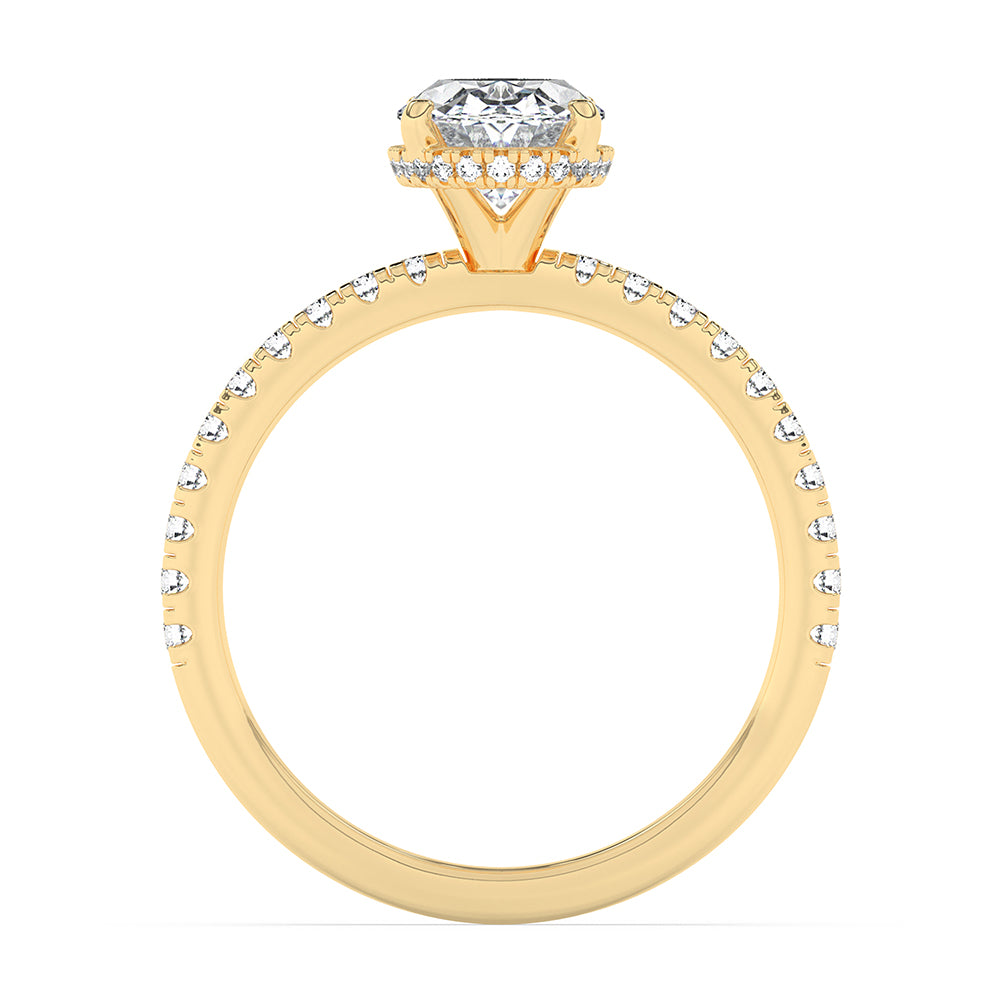 Hidden Halo Engagement Ring 0.40 ctw