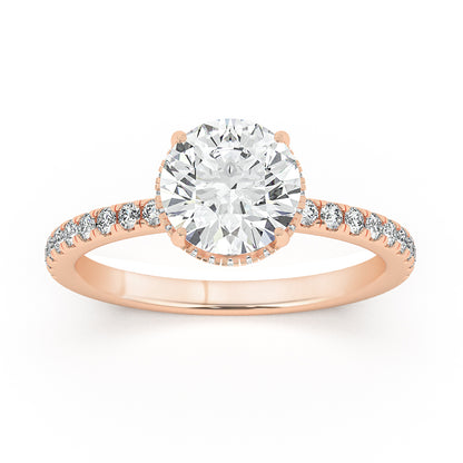 Hidden Halo Engagement Ring 0.40 ctw