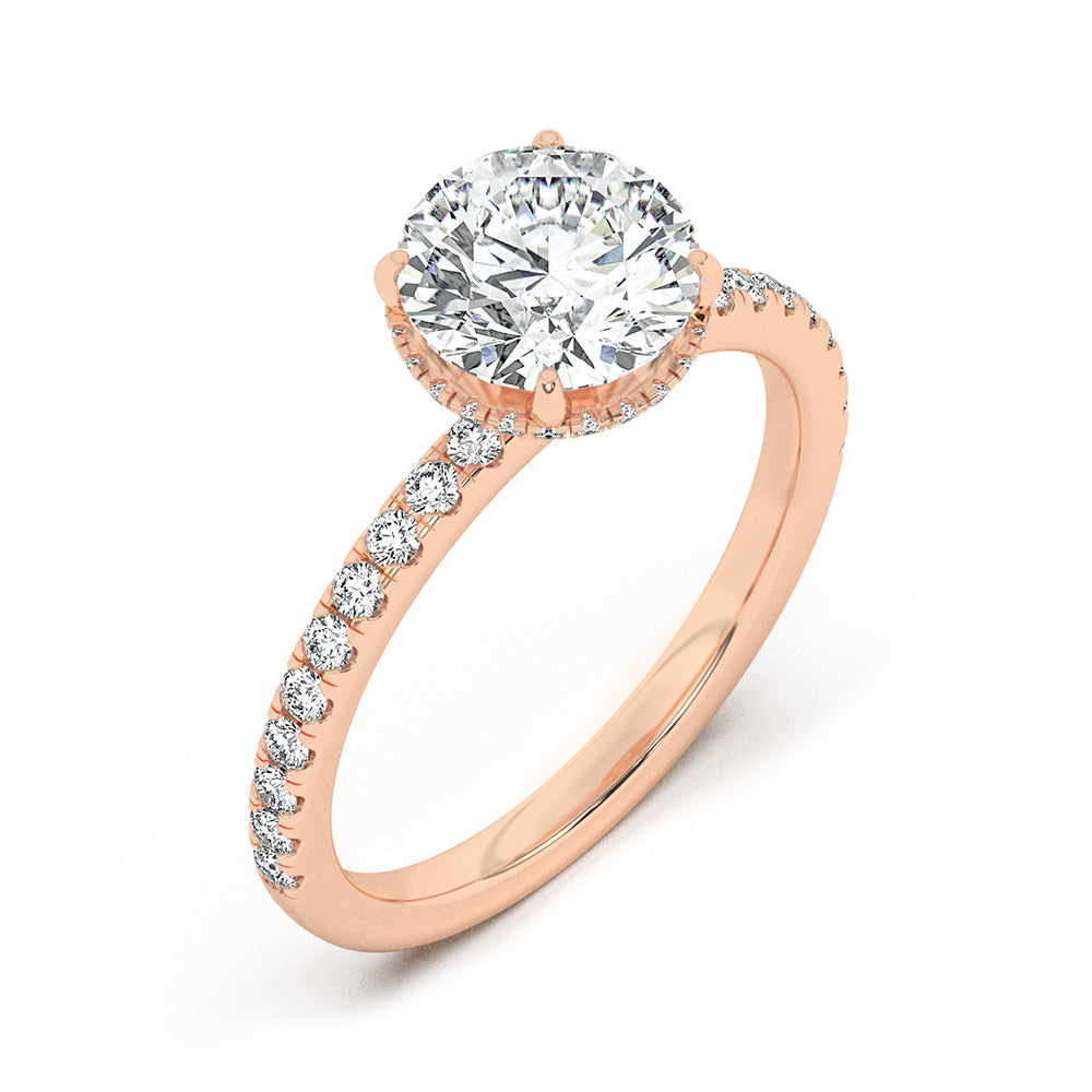 Hidden Halo Engagement Ring 0.40 ctw