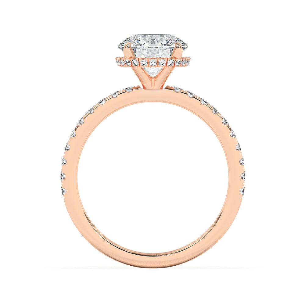 Hidden Halo Engagement Ring 0.40 ctw