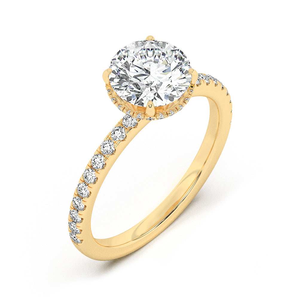 Hidden Halo Engagement Ring 0.40 ctw