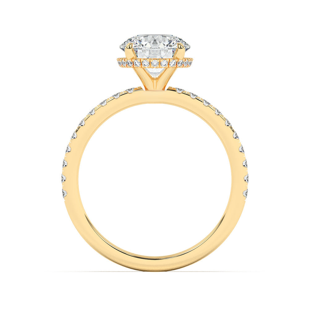 Hidden Halo Engagement Ring 0.40 ctw