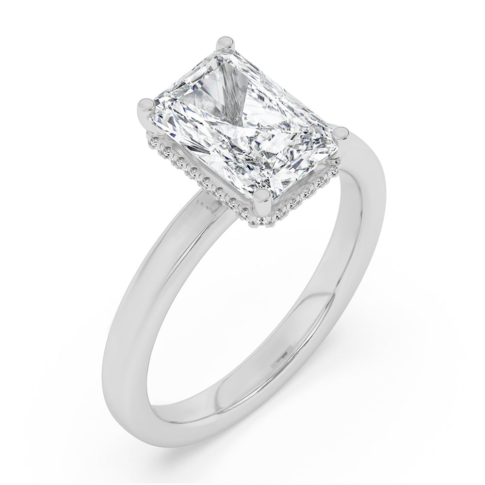 Hidden Halo Engagement Ring 0.10 ctw