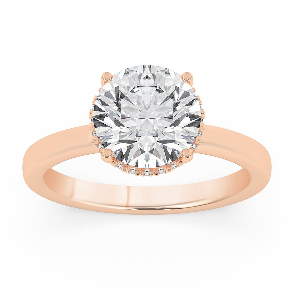 Hidden Halo Engagement Ring 0.10 ctw