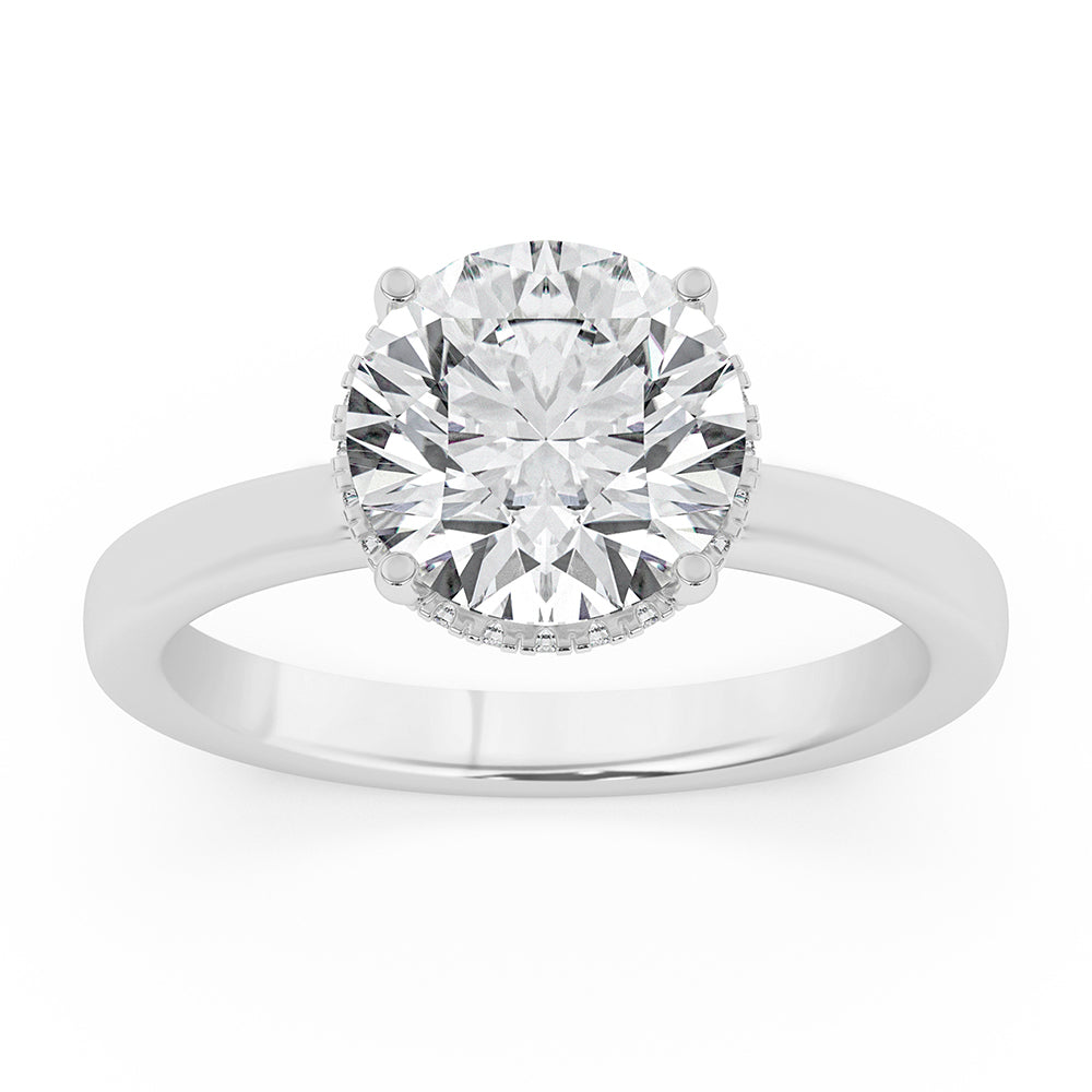 Hidden Halo Engagement Ring 0.10 ctw