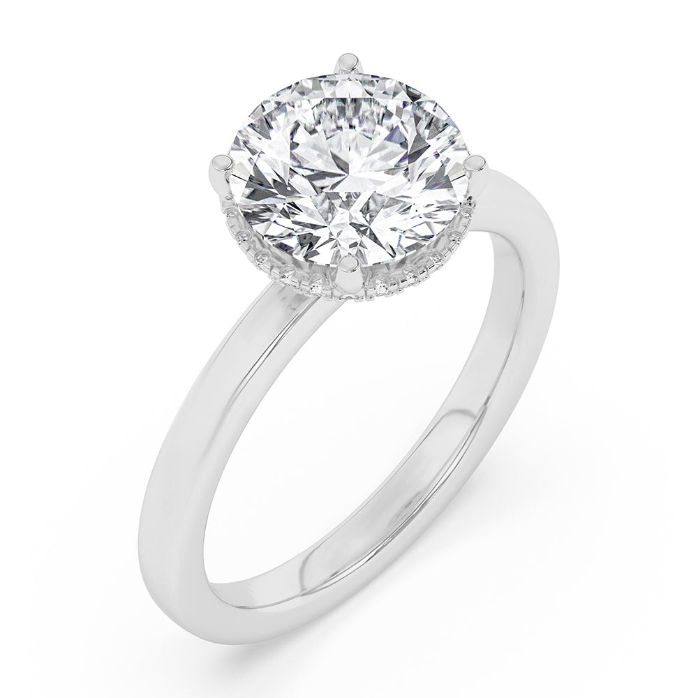 Hidden Halo Engagement Ring 0.10 ctw