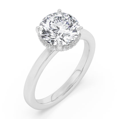 Hidden Halo Engagement Ring 0.10 ctw