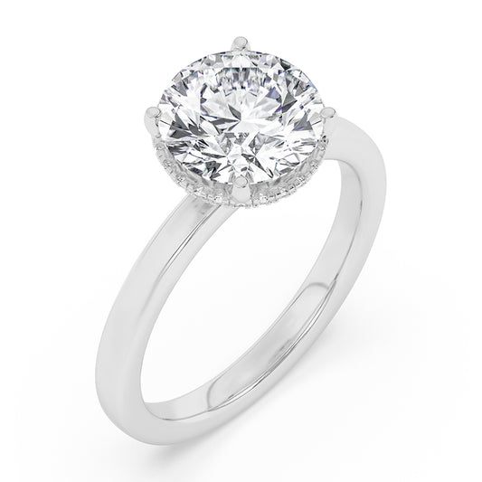 Hidden Halo Engagement Ring 0.10 ctw