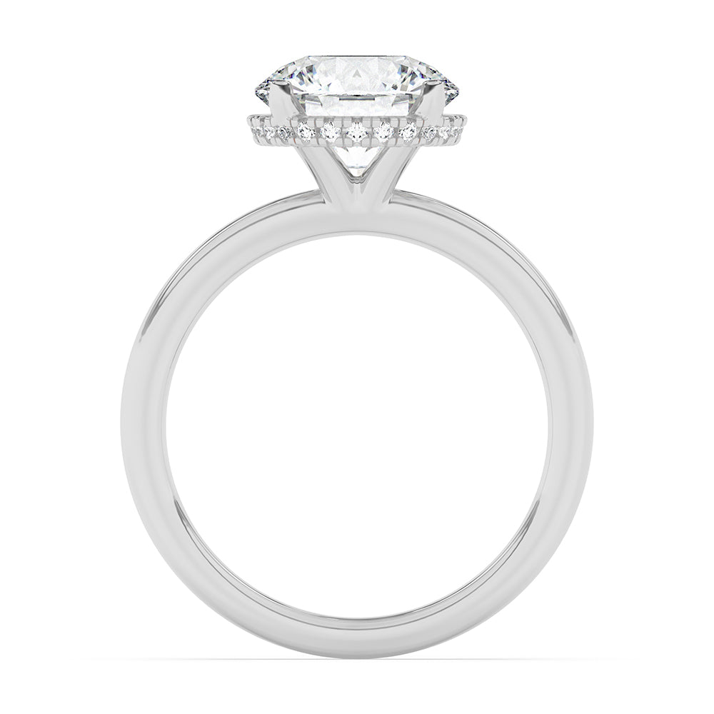 Hidden Halo Engagement Ring 0.10 ctw