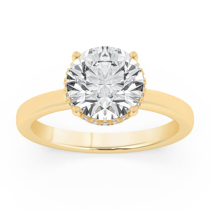 Hidden Halo Engagement Ring 0.10 ctw