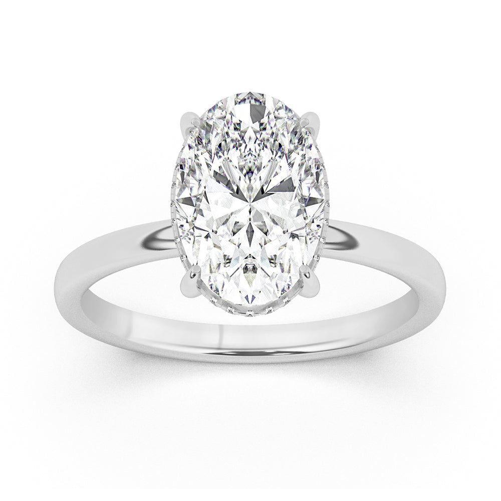 Hidden Halo Engagement Ring 0.10 ctw