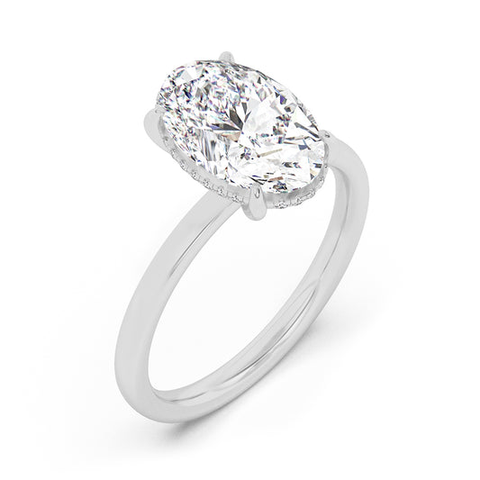 Hidden Halo Engagement Ring 0.10 ctw