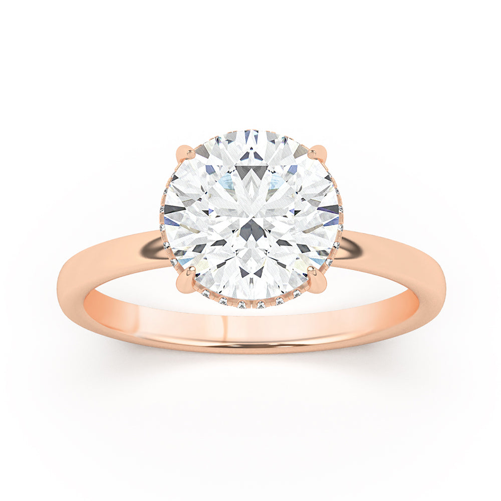 Hidden Halo Engagement Ring 0.10 ctw