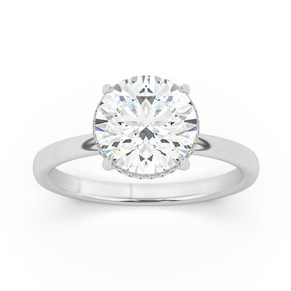 Hidden Halo Engagement Ring 0.10 ctw