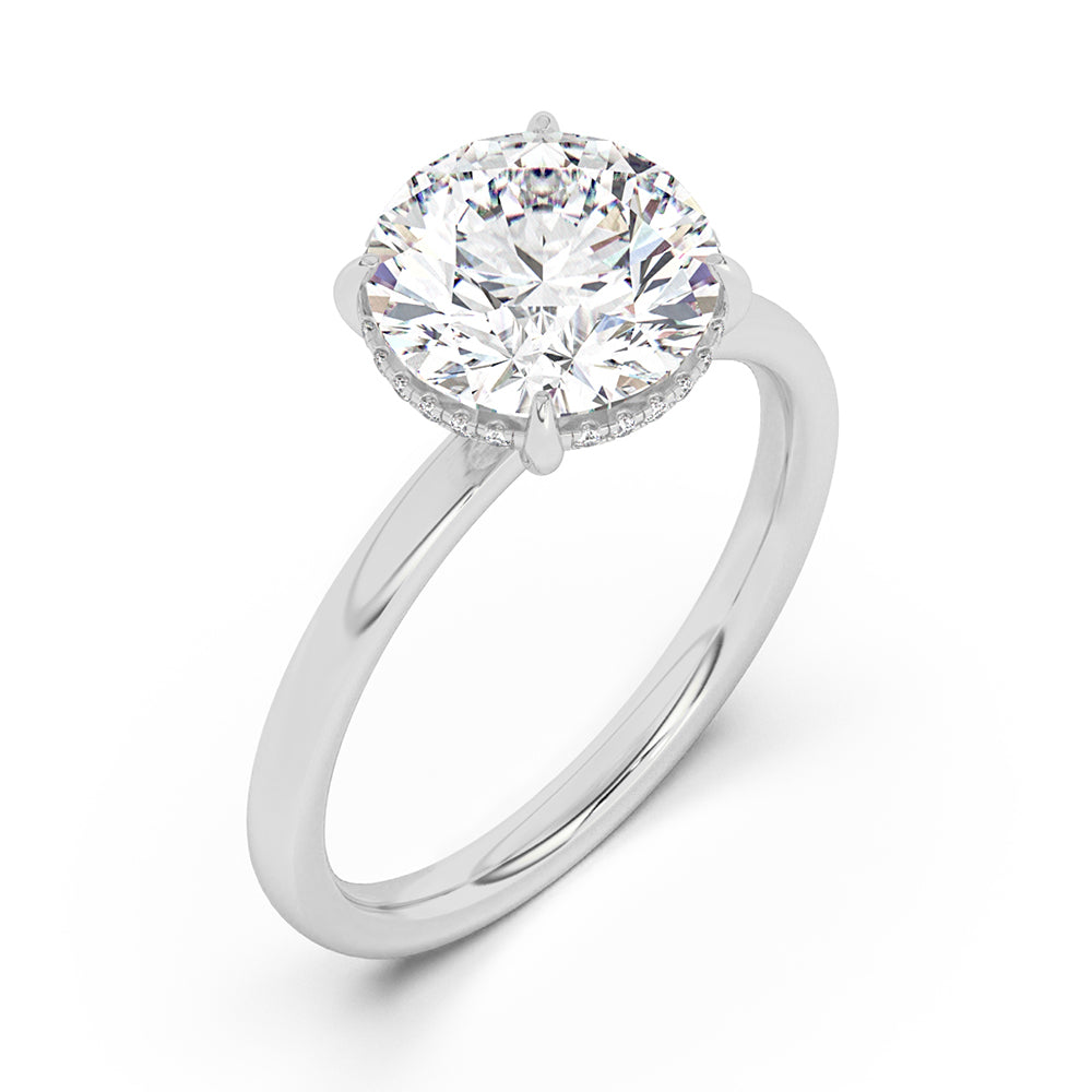 Hidden Halo Engagement Ring 0.10 ctw