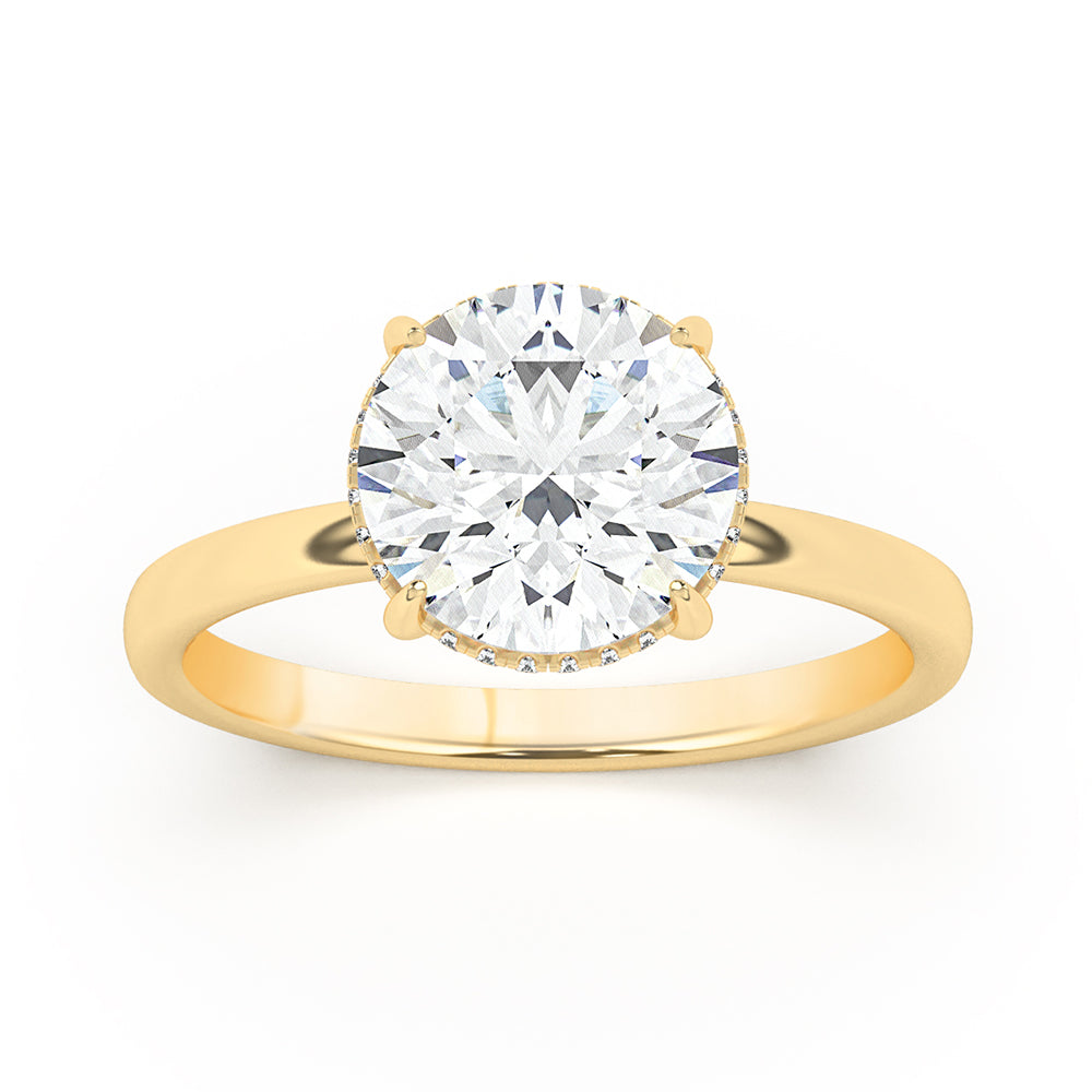 Hidden Halo Engagement Ring 0.10 ctw