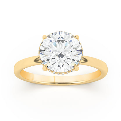 Hidden Halo Engagement Ring 0.10 ctw