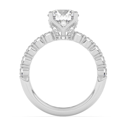 Diamond on Prong Engagement Ring  0.8 ctw