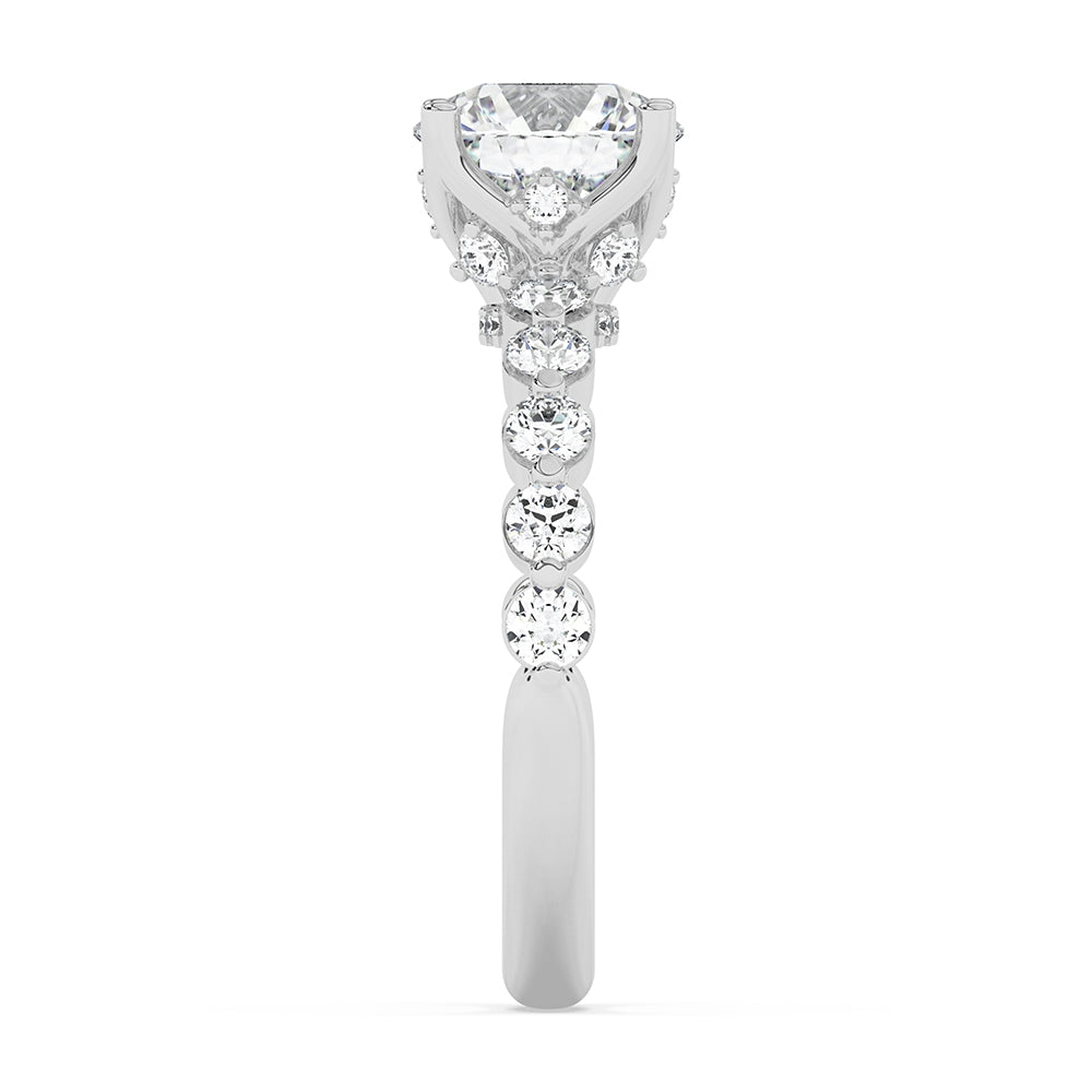 Diamond on Prong Engagement Ring  0.8 ctw