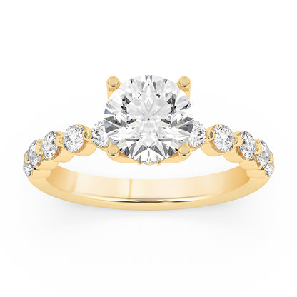 Diamond on Prong Engagement Ring  0.8 ctw