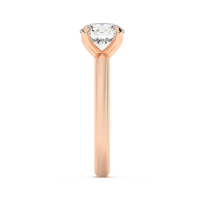 4 Prong Peg Head Solitaire Engagement Ring