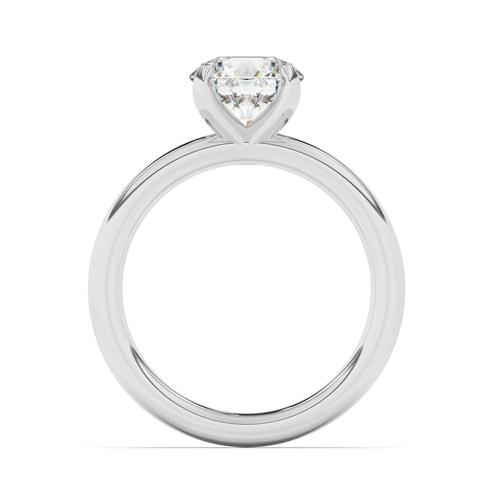 4 Prong Peg Head Solitaire Engagement Ring