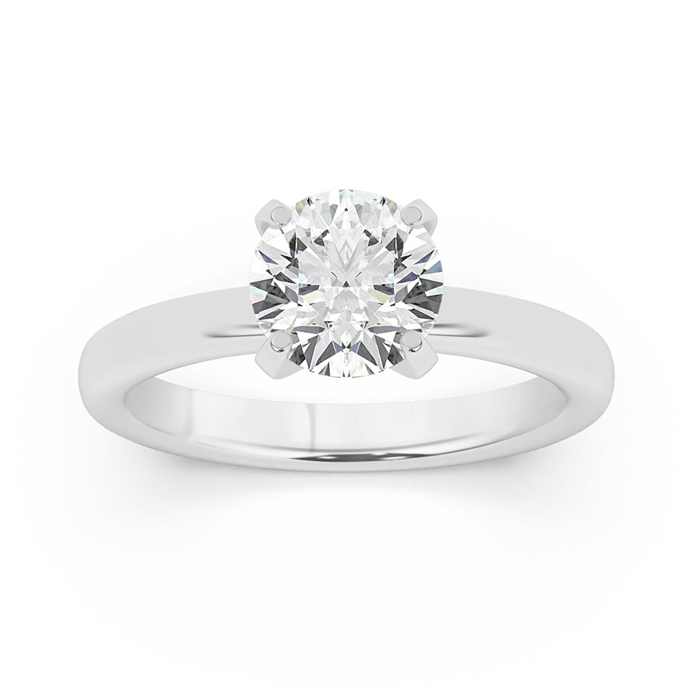 4 Prong Peg Head Solitaire Engagement Ring