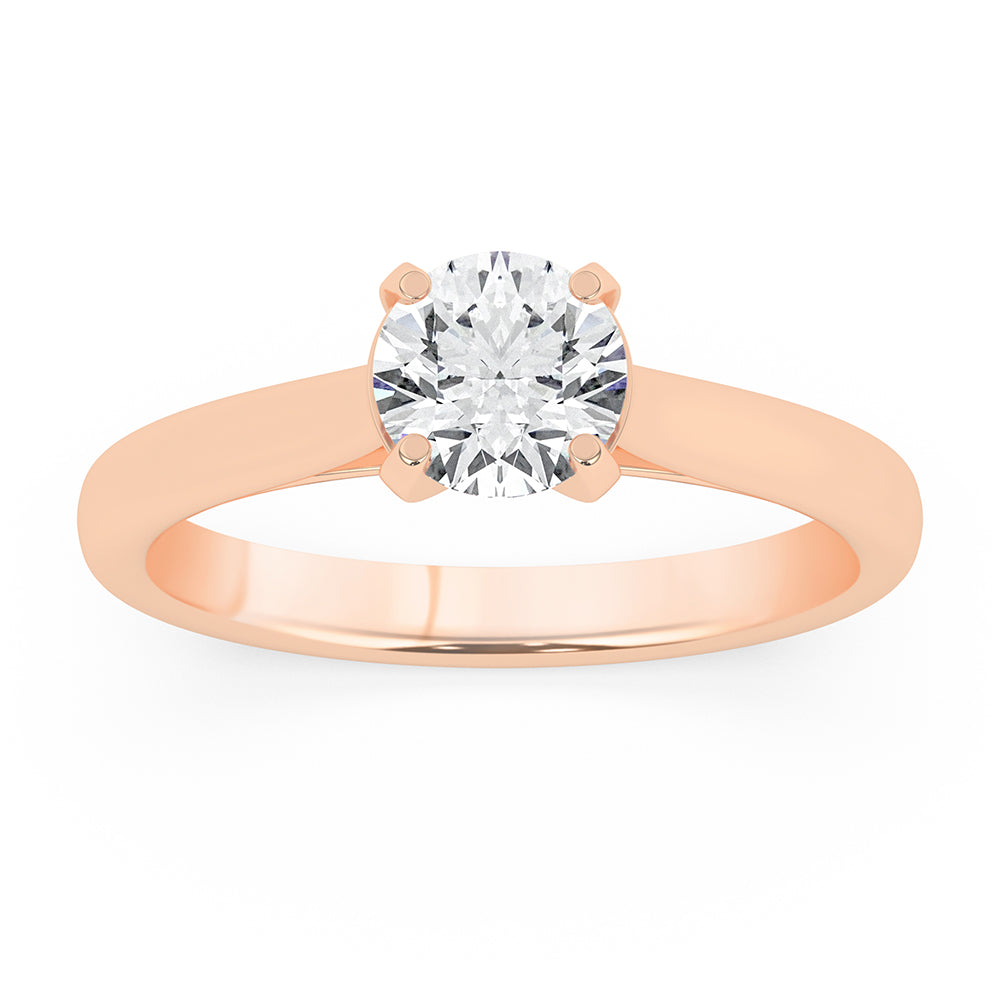 Solitaire Plain Shank Engagement Ring