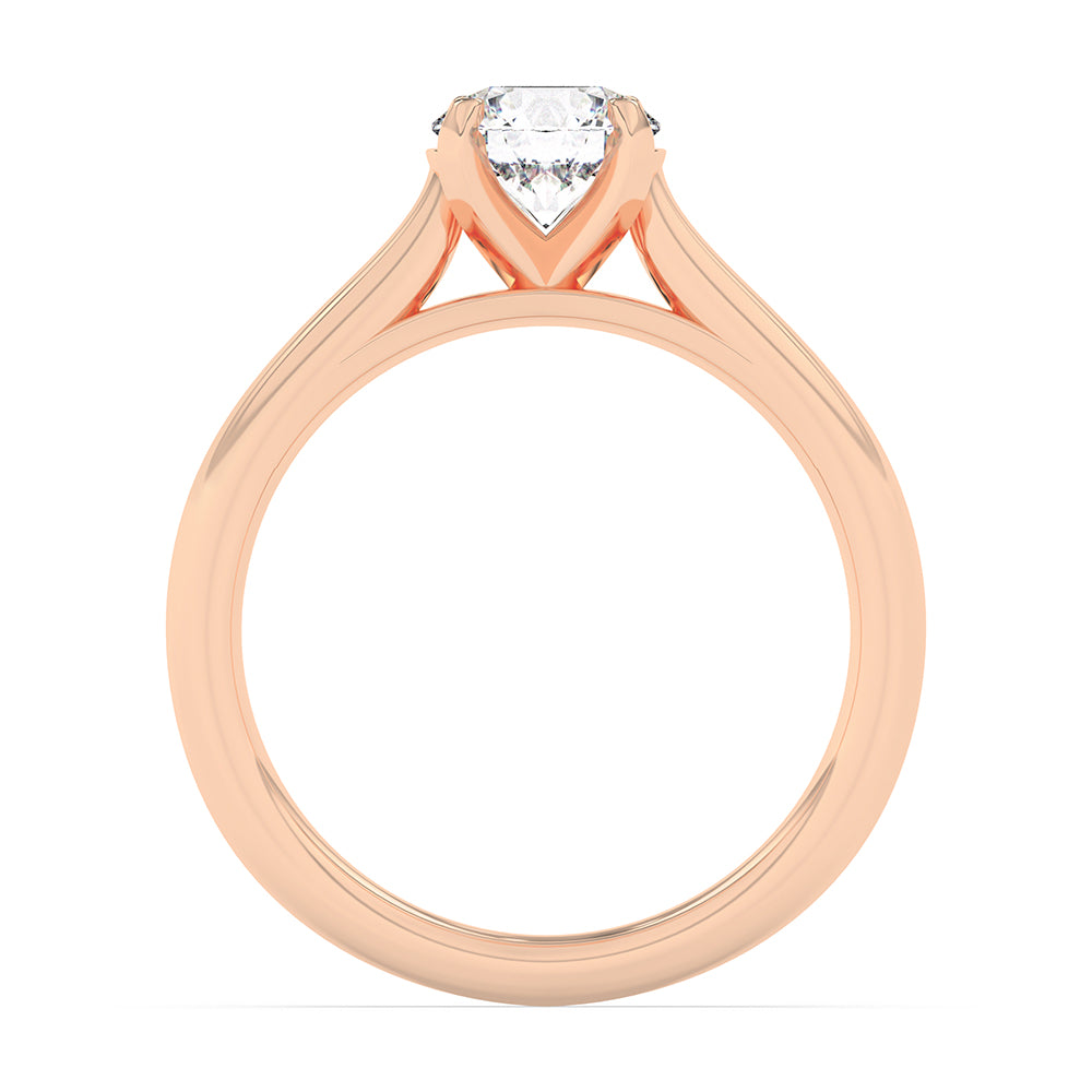 Solitaire Plain Shank Engagement Ring