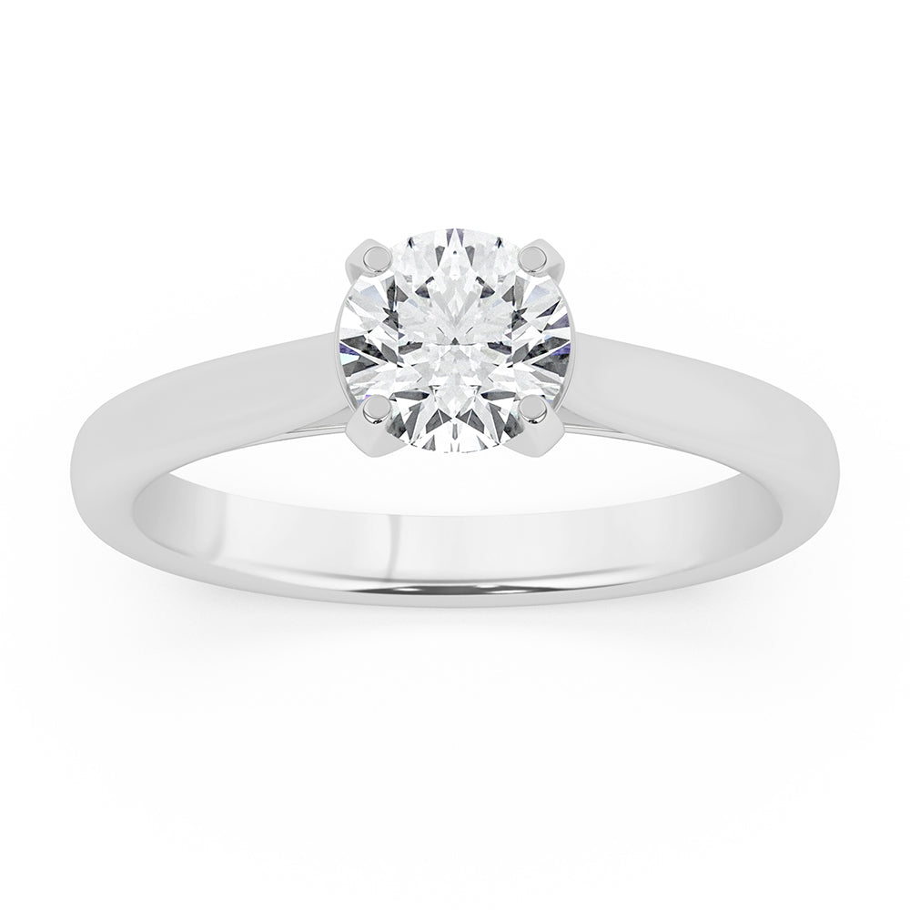 Solitaire Plain Shank Engagement Ring