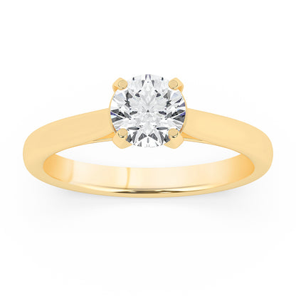 Solitaire Plain Shank Engagement Ring