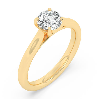 Solitaire Plain Shank Engagement Ring