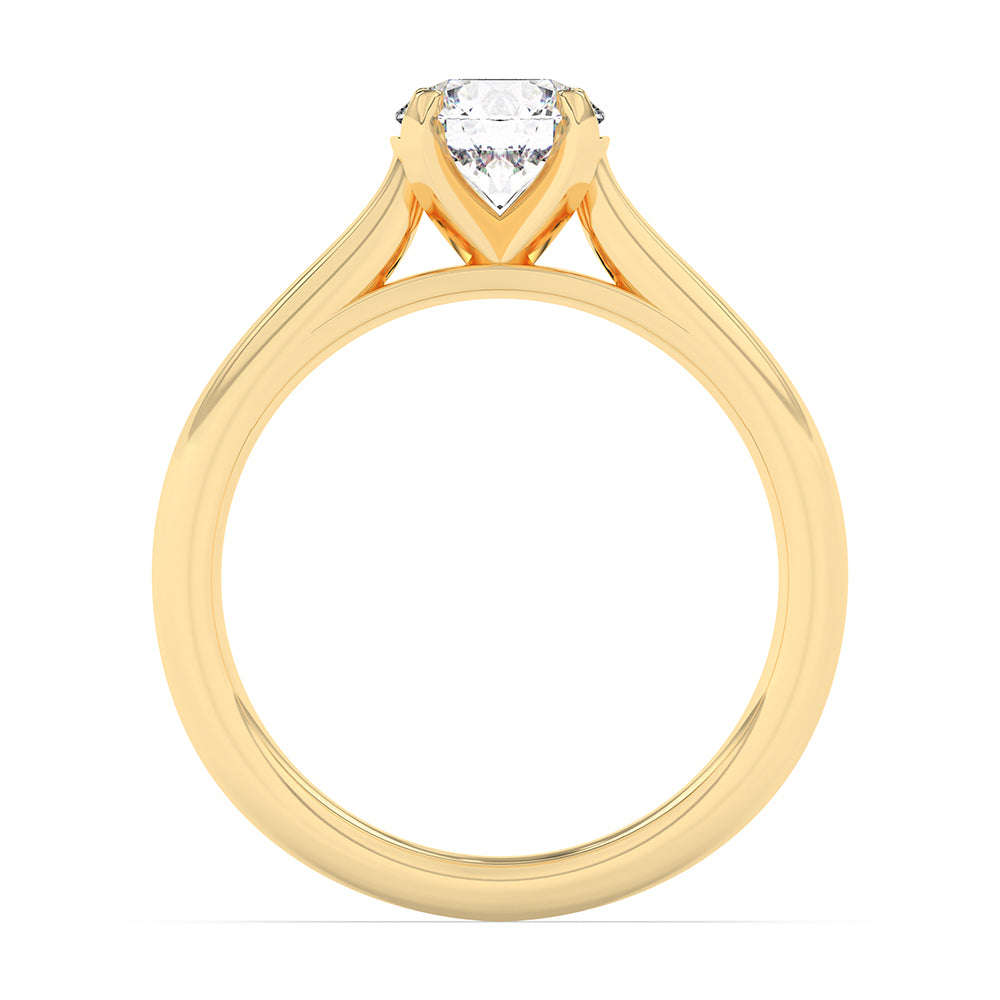 Solitaire Plain Shank Engagement Ring