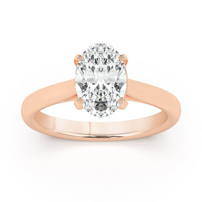 Solitaire Engagement Ring Plain Shank