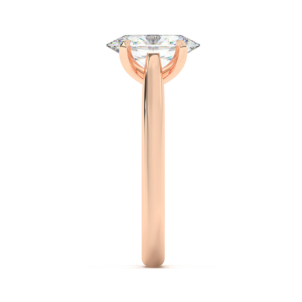 Solitaire Engagement Ring Plain Shank