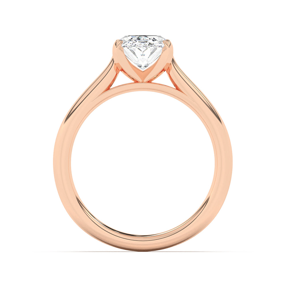 Solitaire Engagement Ring Plain Shank