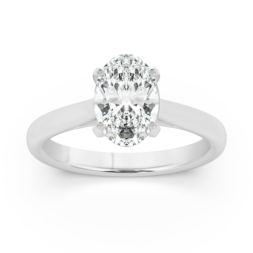 Solitaire Engagement Ring Plain Shank