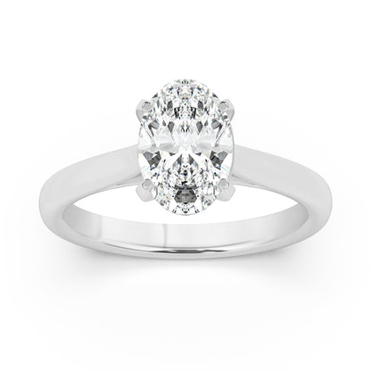 Solitaire Engagement Ring Plain Shank