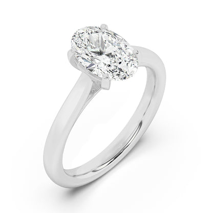 Solitaire Engagement Ring Plain Shank