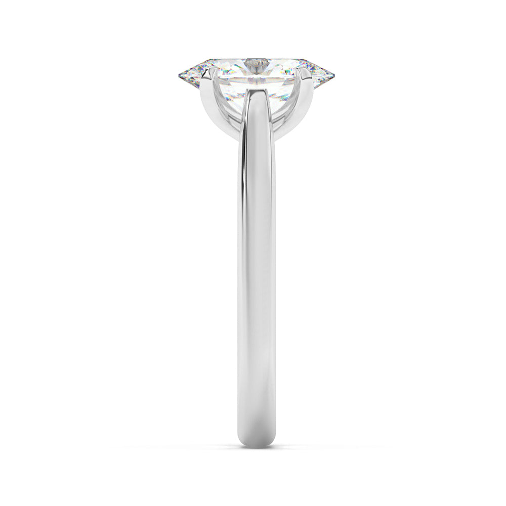 Solitaire Engagement Ring Plain Shank