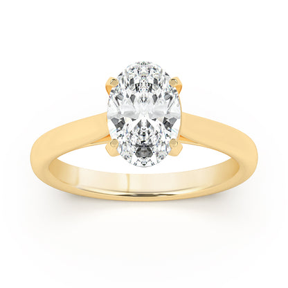 Solitaire Engagement Ring Plain Shank