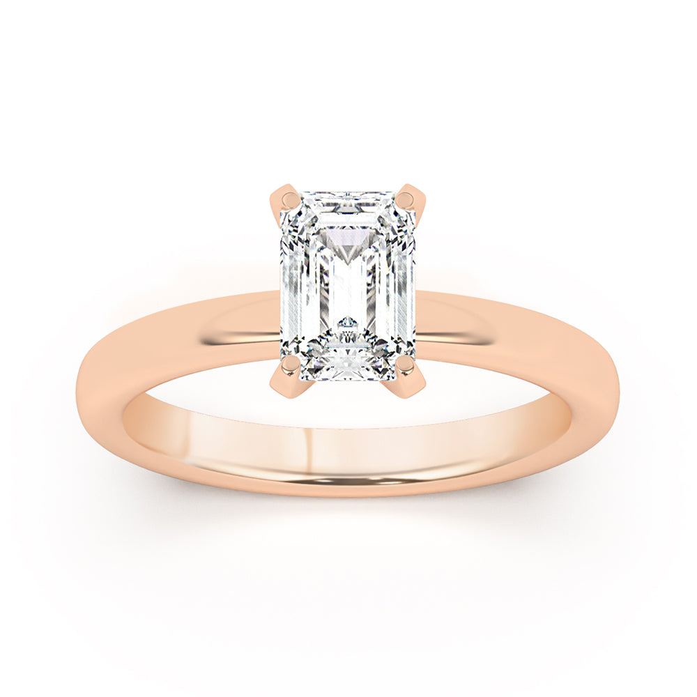 Solitaire Plain Shank Engagement Ring