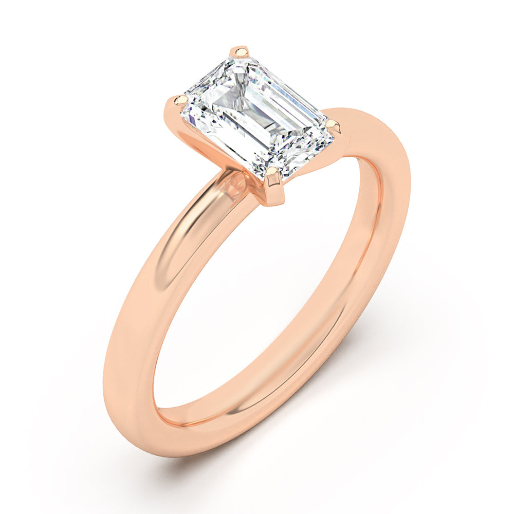 Solitaire Plain Shank Engagement Ring