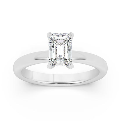 Solitaire Plain Shank Engagement Ring