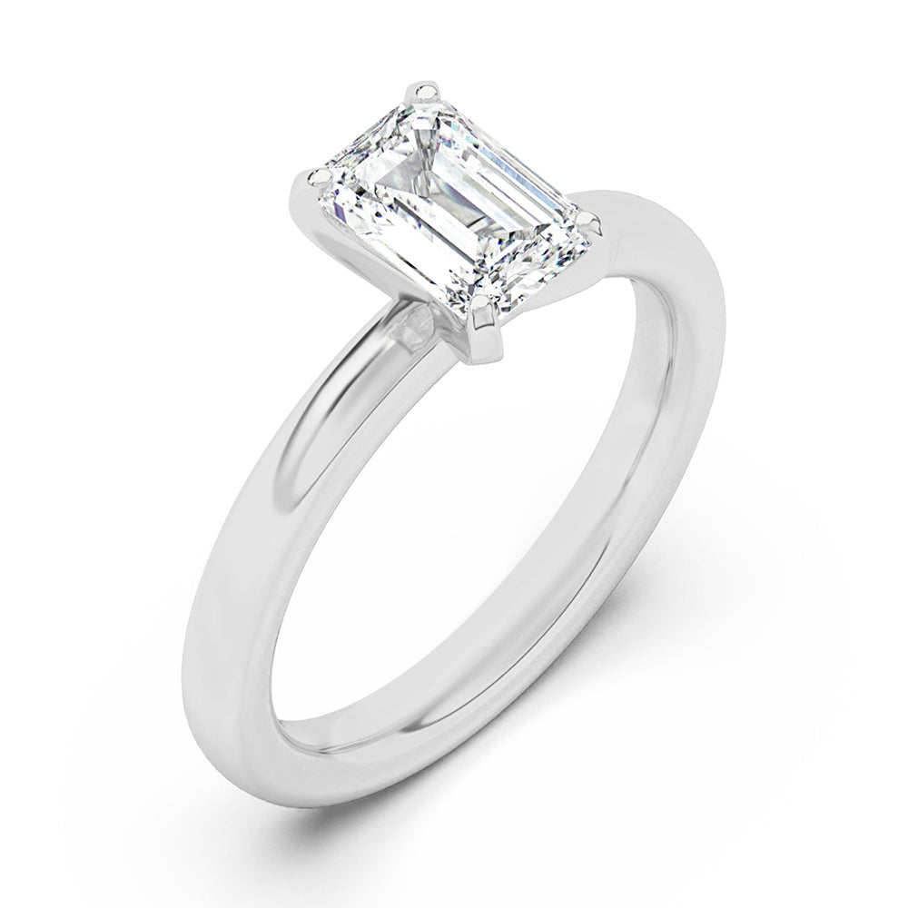 Solitaire Plain Shank Engagement Ring